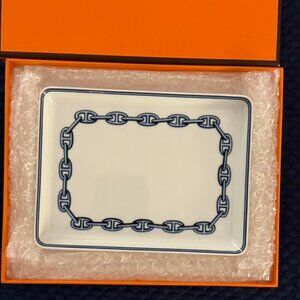 SOLD - HERMES CHAINE D'ANCRE PARIS Porcelain Chge Tray Sushi Plate - SOLD